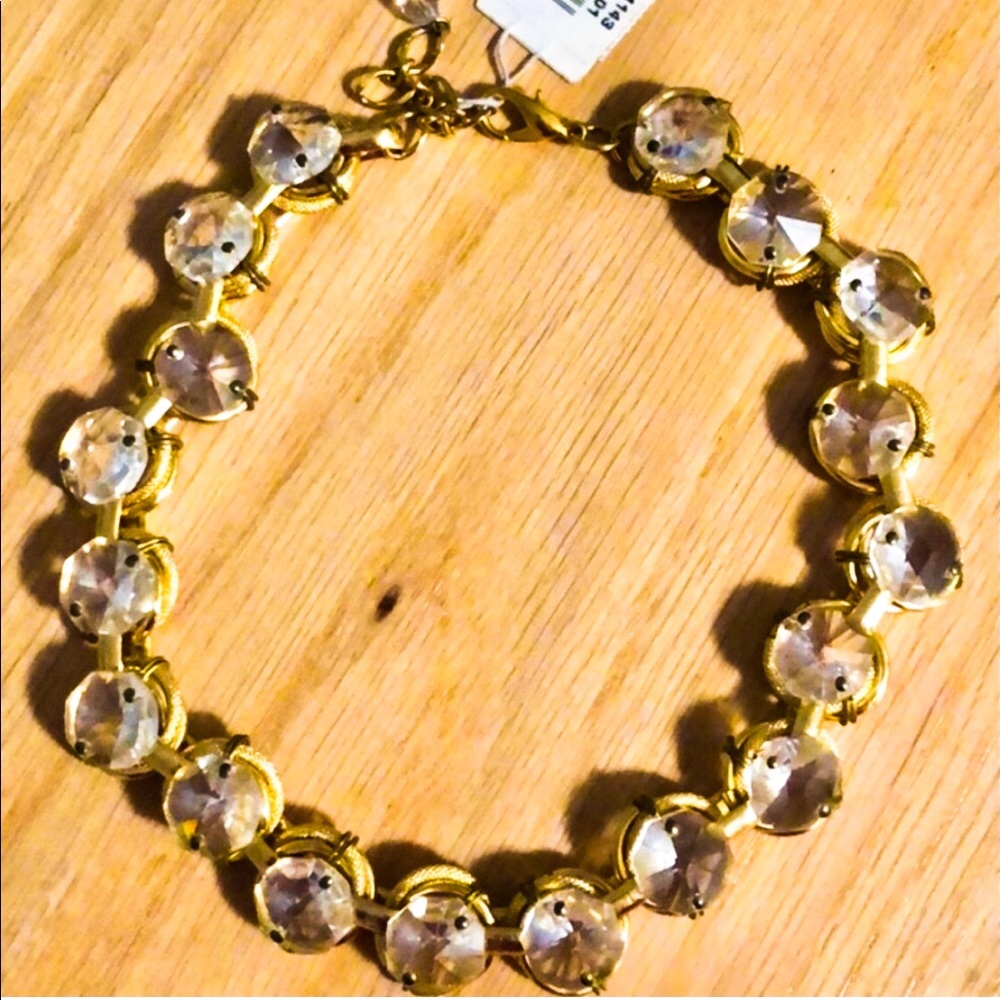 NWT crystal and gold statement necklace